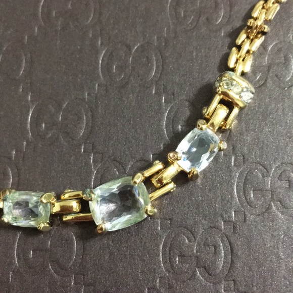 🖤Vtg💕Swarovski Gold necklace - Picture 5 of 14